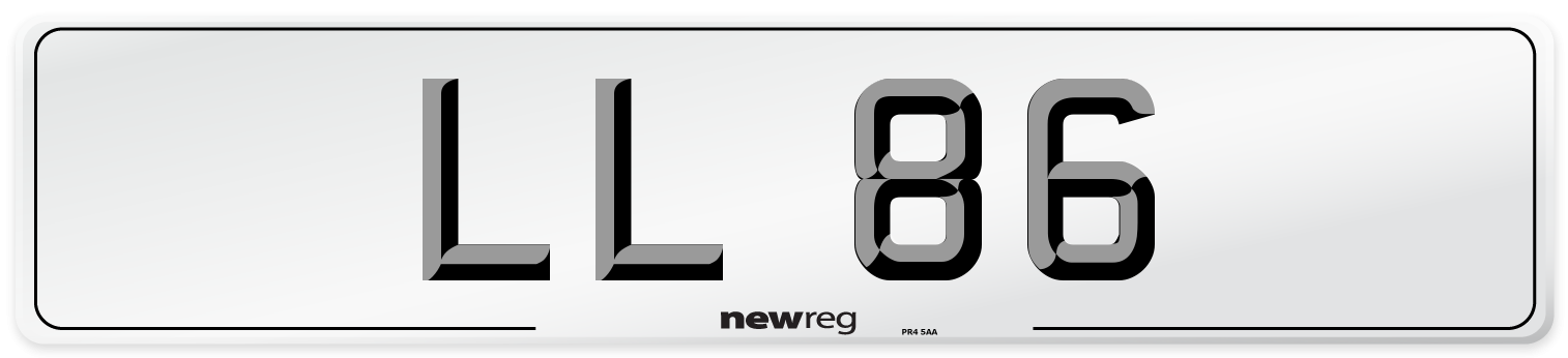 LL 86 Number Plate from New Reg